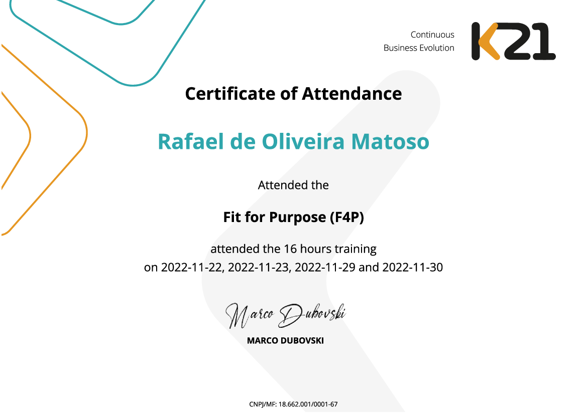 Certificado K21